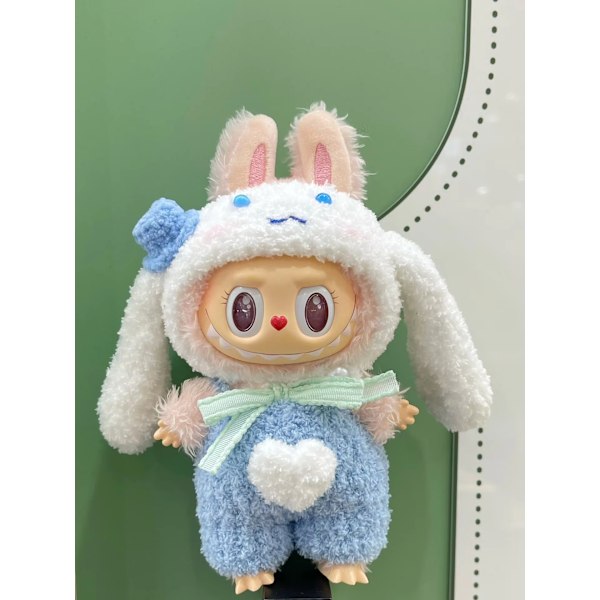 /NC/Kun Tøj 17cm Labubu Dukke Håndlavet Dekoration Klud Sweater Legetøj Klud Farverigt Sæt Labubu Tegneserie Kjole 17cm 2