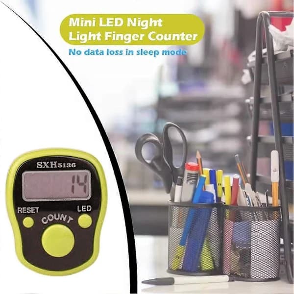 LED Muslimsk Teller Fingerring Håndteller Digital Tasbih