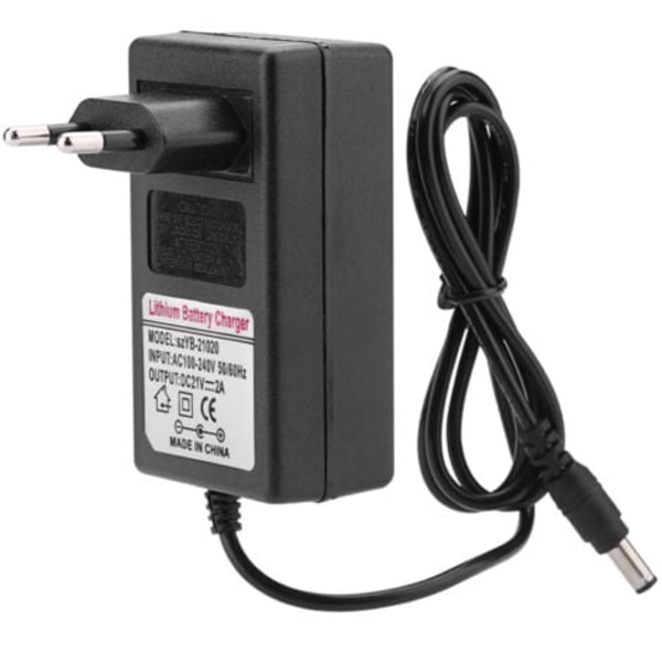 AC 100-240V DC 21V 2A Sikker Opladningsstrømadapter til Lithium-ion Batteri EU Stik Udskiftning/NC/