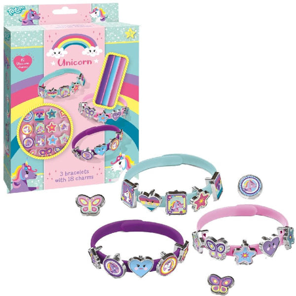 /Hc/DIY Armbåndssæt Enhjørning - Lav dine egne armbånd multifarve