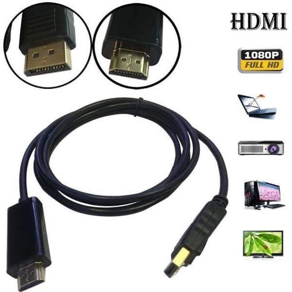 {NT}1,8M DisplayPort Display Port DP til HDMI Hann til Hann Full HD Høy Hastighet @wh1296