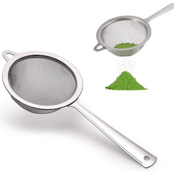 Matchafilter - 2 stk. - Tefilter - Rustfrit stålfilter - Køkkenfilter - Minifilter - Melsigte - Bagesigte