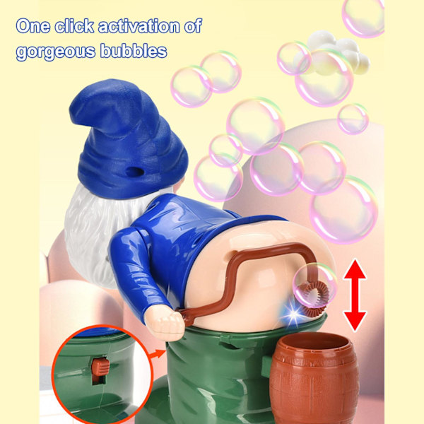 Jultomtar Bubbelmaskin, Snabb Bubbelblåsare Rolig Leksak Partymusik LED [DB]