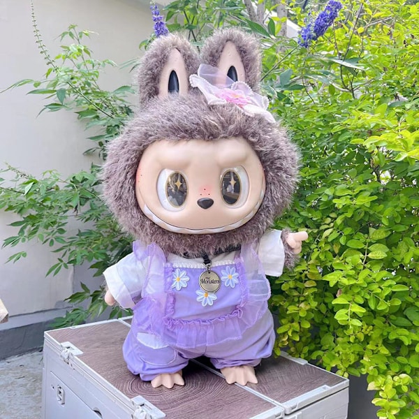 /NC/58cm Zimomo Docka Vinyl Labubu Plysch Kläder Söt Klänning Outfit Kläder Endast Labubu 58cm clothes without doll M lemon set