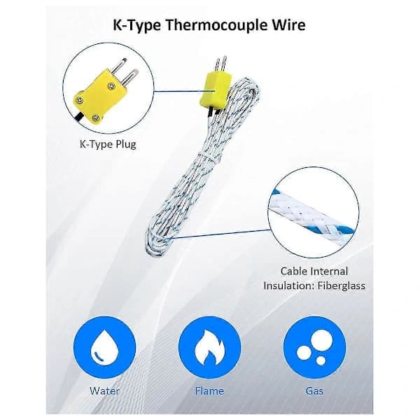 NA/10st 3 meter K Typ Mini-kontakt Termoelement Temperaturprob Sensor -50-350c Temperatursensor