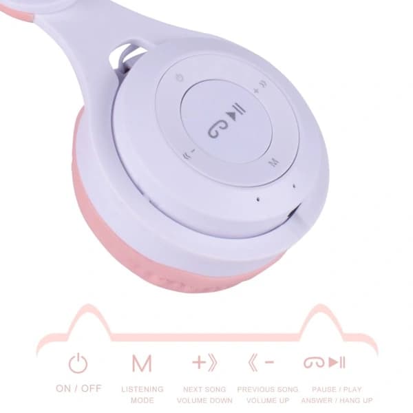 Trådløse Bluetooth Headset Børnehovedtelefoner ROSA pink