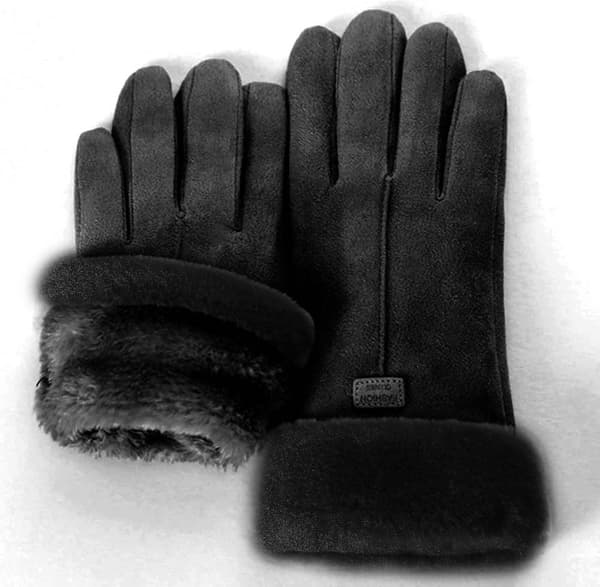 Handsker - Damer - Fleece - Touchscreen - Grå - One size - Jul - Vinter - Uld