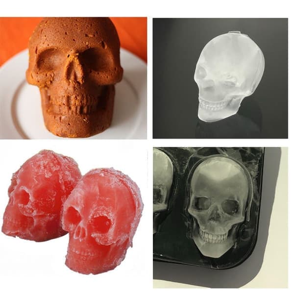 Is/Chokolade/Geléform - kranie - skull - dødningehoved Isform