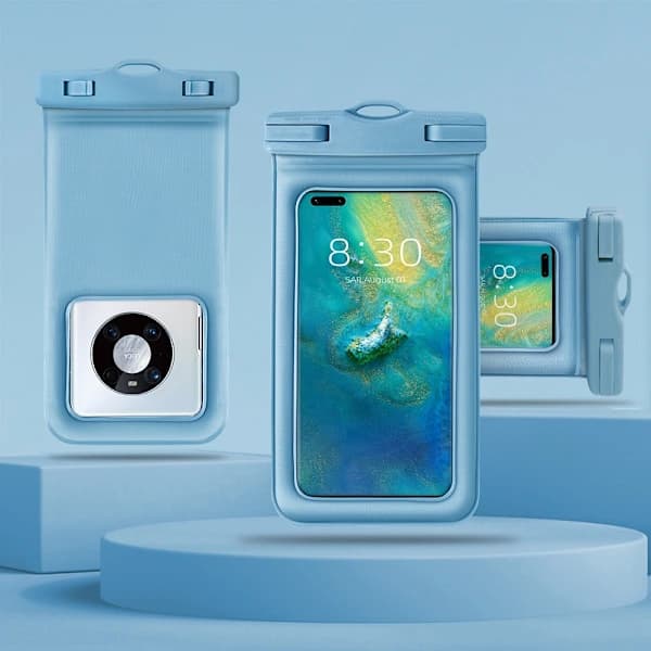 Flydende vandtæt telefontaske SORT sort