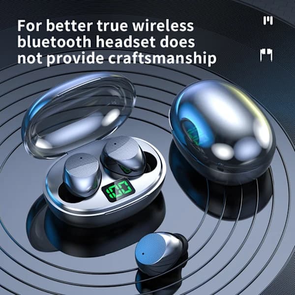 Trådløse Bluetooth-hodetelefoner TWS HVIT hvit