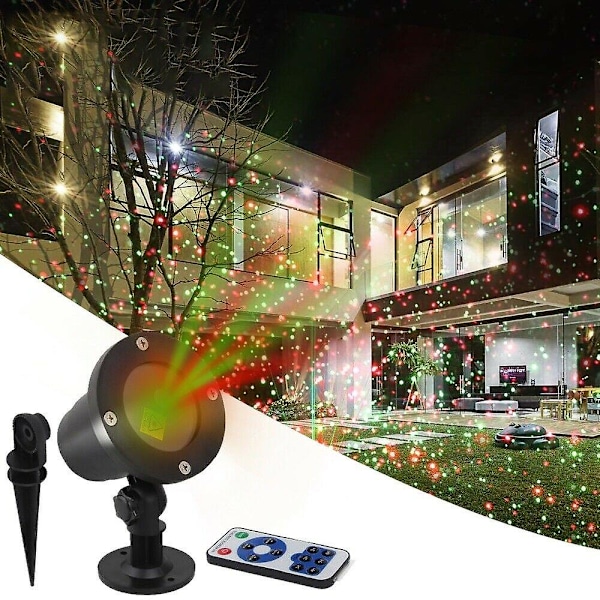 Jul LED Projektor Udendørs Landskab Scene Julelampe US Plug