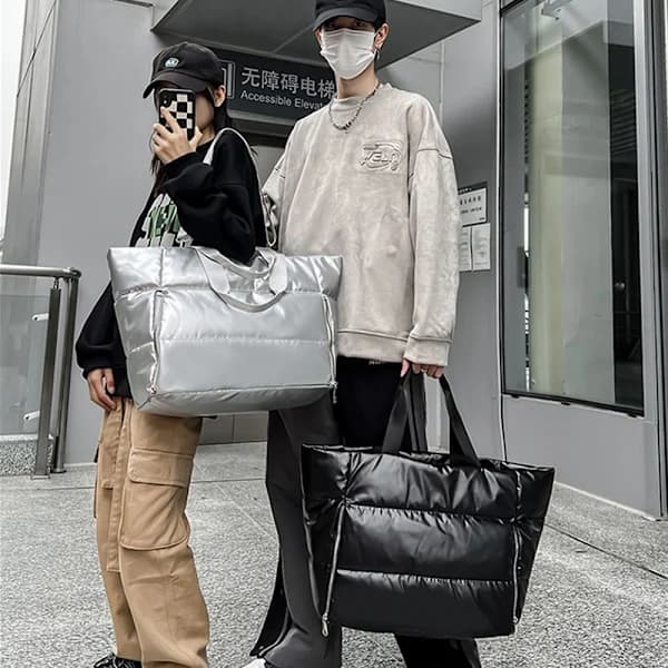 Håndveske dunjakke BLÅ blå