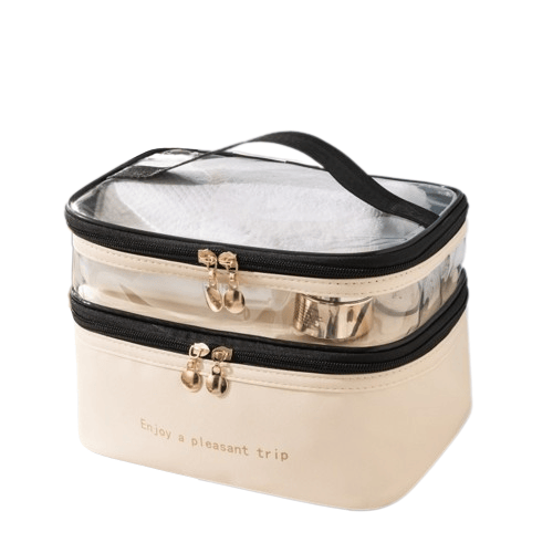 Makeup Taske Toilettaske Beige
