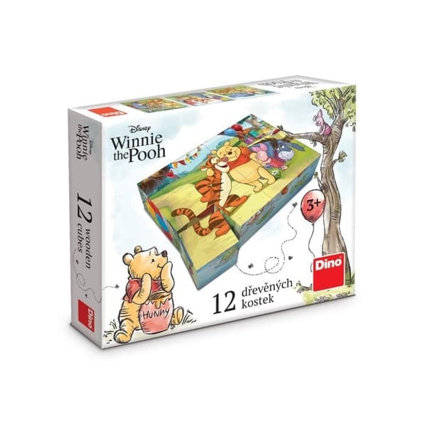 Dino Cube Puslespil 12 stk. Peter Plys og venner_NN