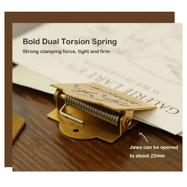 Messingklemmer, Bill Binder Clip, Gem