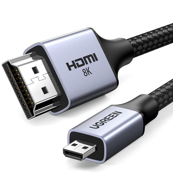 {NT}Ugreen HDMI-kaapeli MicroHDMI uros - HDMI uros 2.1 8K 2m