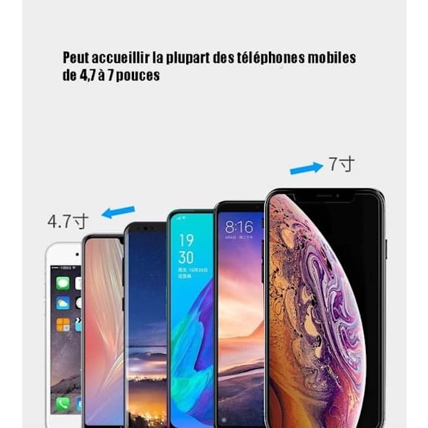 {NT}Biltelefonholder, sugekopp biltelefonholder, fri rotasjon og innfellbar, svart