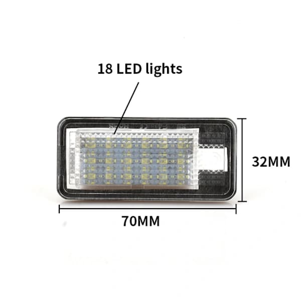 2 st LED-skyltbelysning Bil LED-lampor Registreringsskyltbelysning 2 st