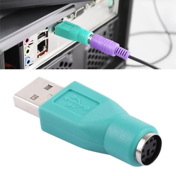 /Hc/Adapter USB-han til PS/2-hun (Passiv) Turkis