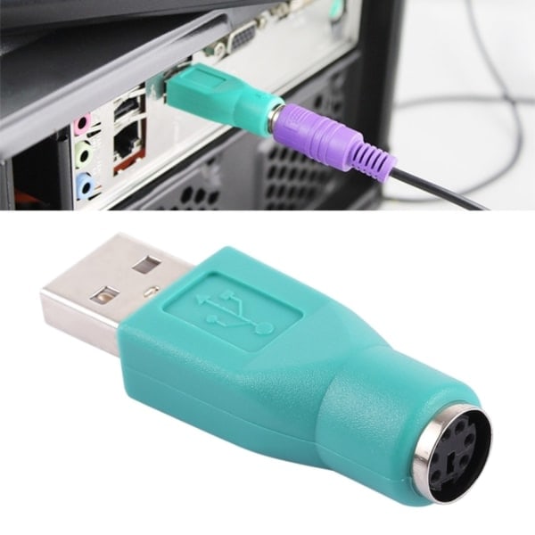 /Hc/Adapter USB-hann til PS/2-hunn (Passiv) Turkis