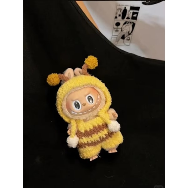 /NC/Kun Tøj 17cm Labubu Dukke Håndlavet Dekoration Klud Sweater Legetøj Klud Farverigt Sæt Labubu Tegneserie Kjole 17cm 27