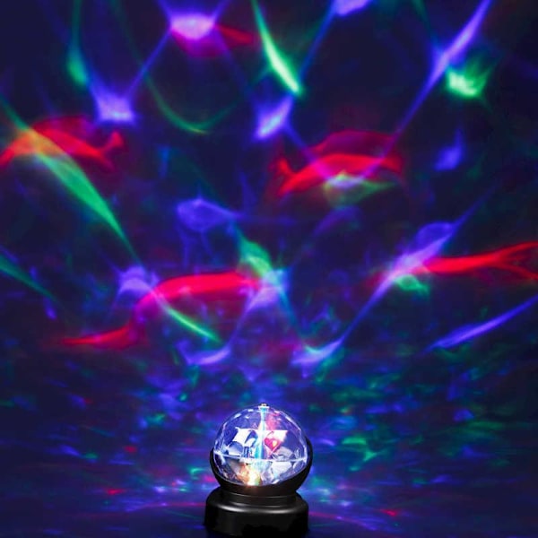 Diskolampe / Fargeskiftende LED-lampe - Batteridrevet