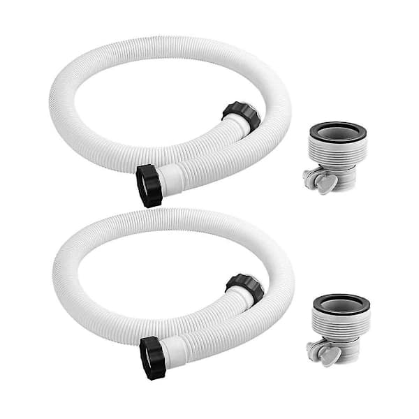 Poolpumpslangadapter för ovanjordspooler - 150 cm långa poolslangar för filterpump saltvattensystem