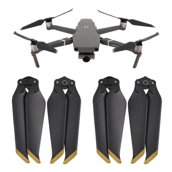 {NT} Lav Støj Quick-release Propeller DJI Mavic 2 Pro / Zoom - 4 stk. Guld