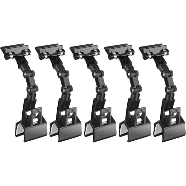 Adjustable Ring Binder - Black 5-Pack - Flexible Rotating Document Holder for Desk - Compatible with Computers