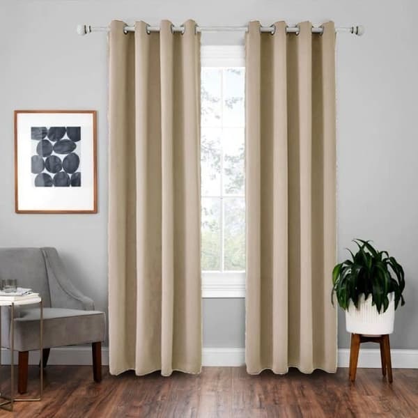 {NT}2-osaiset lämpöä eristävät pimennysverhot olohuoneeseen - 140 x 240 (beige)
