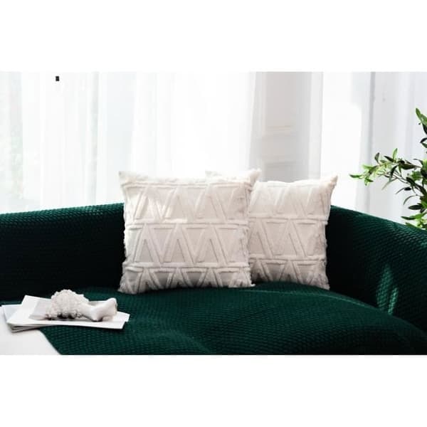 {NT}2KPL Pehmustetyynynpäällinen piilovetoketjulla 45*45CM Beige