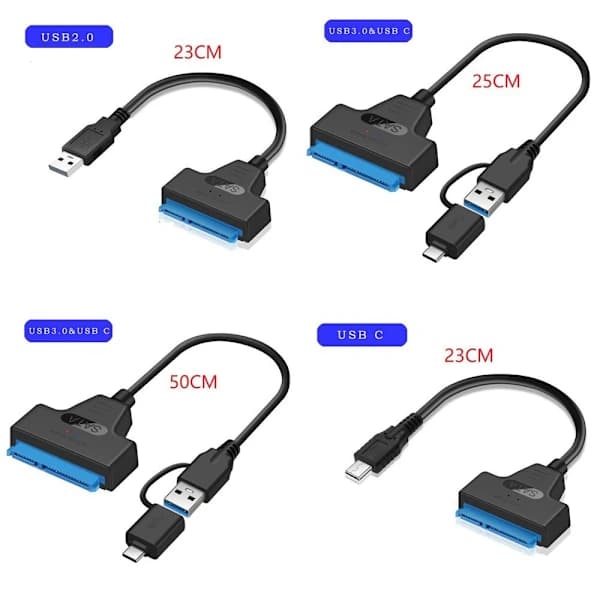 Adapterikaapeli USB 3.0 - SATA 2.0 20CM 2.0 20cm