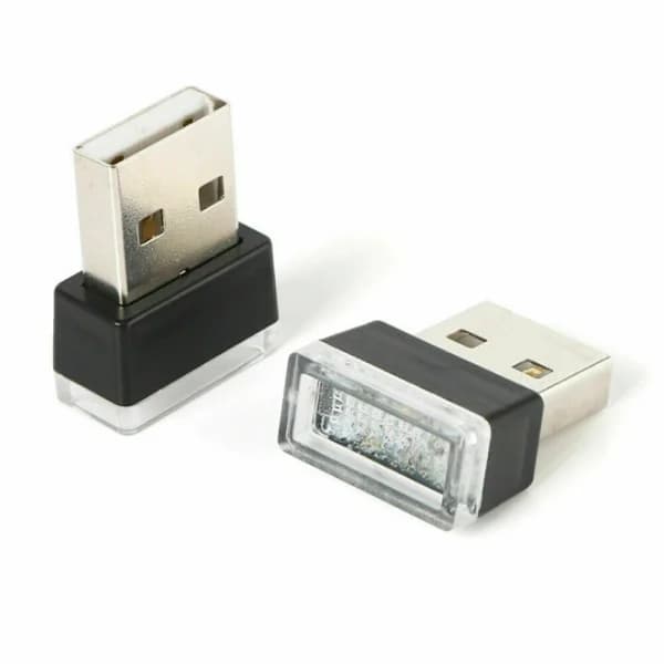 Bilinteriørbelysning USB LED LYSEBLÅ lyseblå