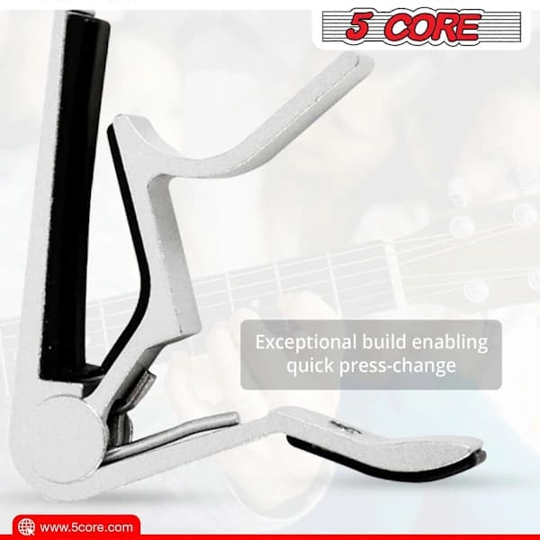 NA/Gitarr Capo Akustisk Clip Gitarr Strenginstrument Klemmebånd Elektrisk Gitartilbehør Capo Gitarrhals Capos 5 Core (hvit)