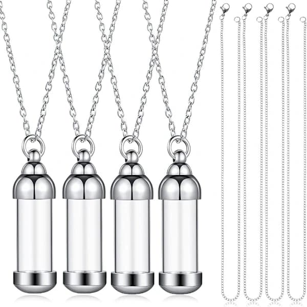 NA/Necklace Pendant Set Openable Container Bottle Tube