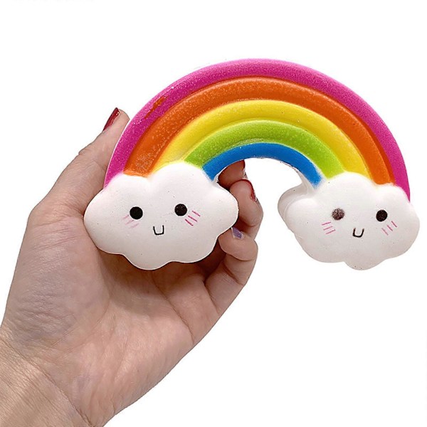Langsom Leke Simulerings Regnbue Sky Avslapping Stressball