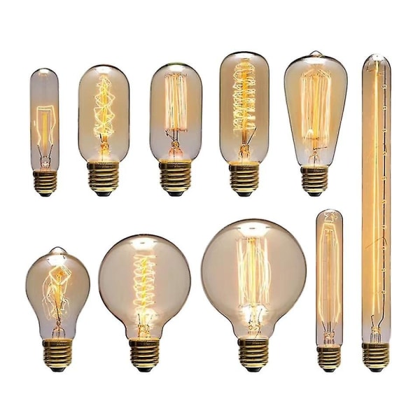 Edison Glödlampa E27 40w 220v Retro Vintage Edison Glödlampa Glödlampor Vintage Edison Lampa Retro Light 6PCS G95 L