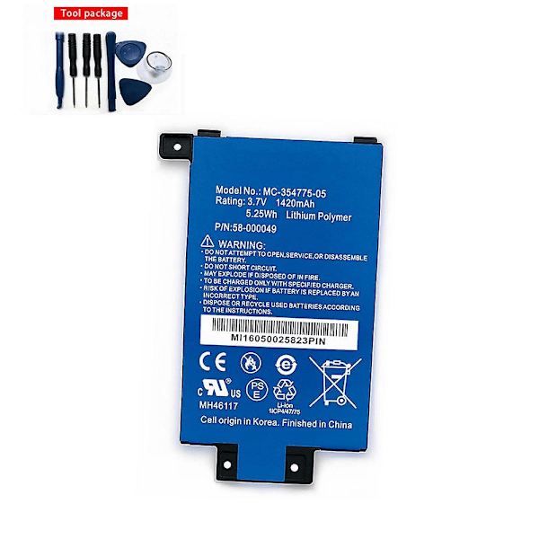 1420mah Mc-354775-05 S13-r1-d 58-000049 Batteri Kompatibelt med Amazon Kindle Paperwhite 2/3 Kpw2 Kpw3+sporingsnummer+verktøy-WELLNGS/NT/