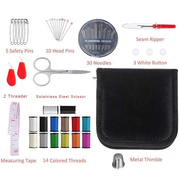 [NT] Matkaompelussetti 68KPL DIY Premium ompelutarvikkeet Mini ompelussetti kotimatkoille Uusi