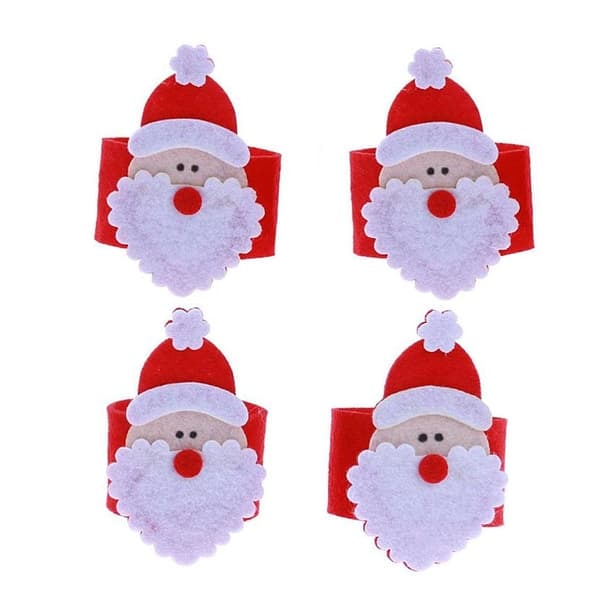 {NT} Servetthållare Tomte med luva / Jul 4-pack