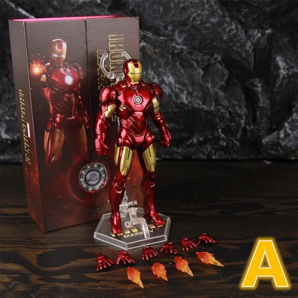 Zd Toys Marvel Iron Man Mk1 Mk2 Mk3 Mk4 Mk5 Mk6 Mk7 Mk42 Mk43 7&quot; Film Actionfigur Iron-man Mark 1 2 3 4 5 6 7 42 43 Legends C MK5 A - I æske