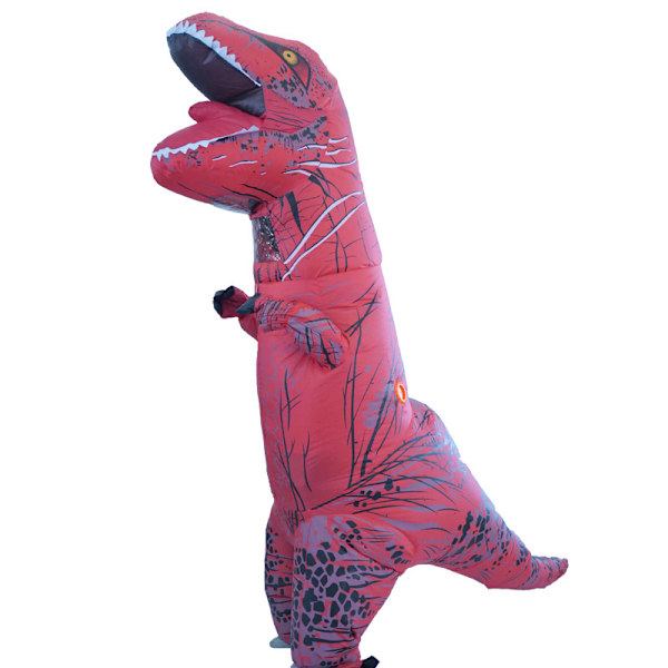 Oppblåsbar Dinosaurkostyme Tyrannosaurus Rex Oppblåsbar Kostyme for Menn, Kvinner og Barn, Morsom Halloween Kostymefest Rollespill_NA Red Tyrannosaurus Rex Children