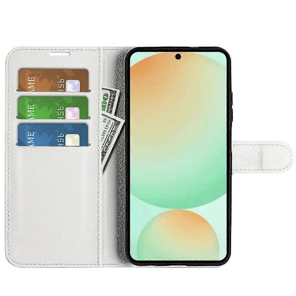Fodral för Samsung Galaxy S25 FE Litchi Textur Stötsäkert Läder Plånboksfodral Blå