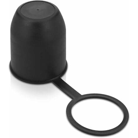 Trækstangskuglebeskyttelse - Dæksel til biltrækkrog med clips - til 50 mm trækstangskugle - Sort/NC/