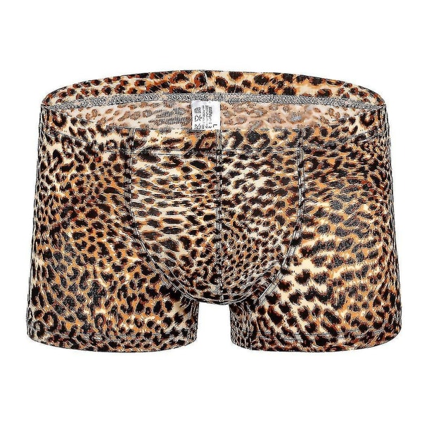 Leopardtryck för män Svettabsorberande underkläder med låg midja XXL