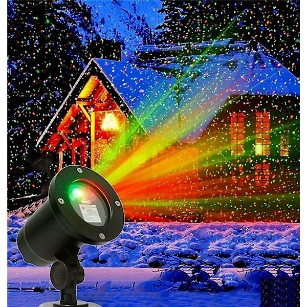 Julebelysning LED-projektor til udendørs landskab, scene, julelampe EU Plug