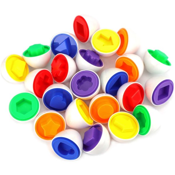 12 st Pedagogiska leksaker Äggpussel för studerande barn Färgform