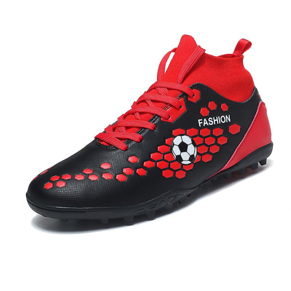 Fotbollsskor för män Spikes Fotbollsskor för ungdomar Stövlar Athletic Sneaker 36 Red