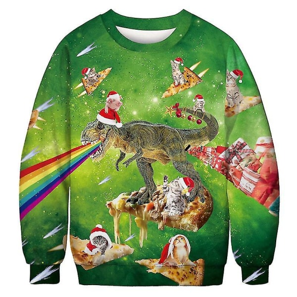 Unisex's Ugly Christmas Sweater 3d Digital Print Holiday Party Crewneck Sweatshirt Pullover Herr Kvinnor Tacky Xmas Jumper Toppar XXXXXL BFT066