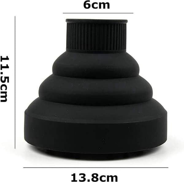 Universal hårdiffuser-tilbehør, foldbar varmebestandig silikone, passer til 4–4,5 cm runde fønnæb, til krøllet hår, pink